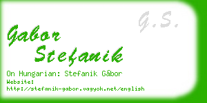 gabor stefanik business card