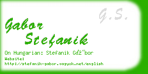 gabor stefanik business card